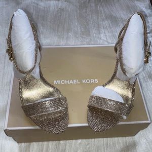 - Michael Kors Simone mid sandals glitter gold